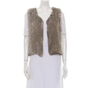 NWOT 525 America Luxe Rabbit Fur Vest - Size M